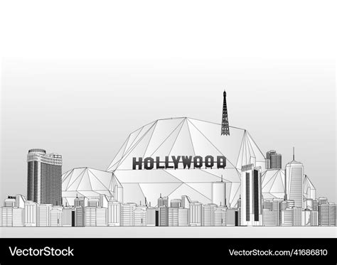 Hollywood Sign Drawing