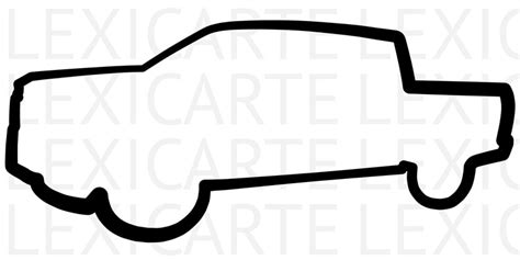 Truck Ford F 150 Outline Svg Png Instant Download Black And White High