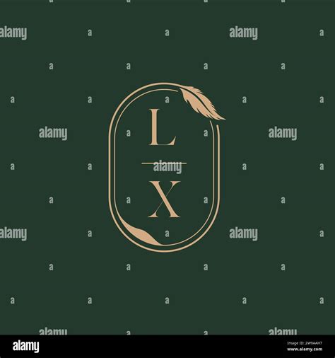 LX Feather Concept Wedding Monogram Logo Design Ideas As Inspiration