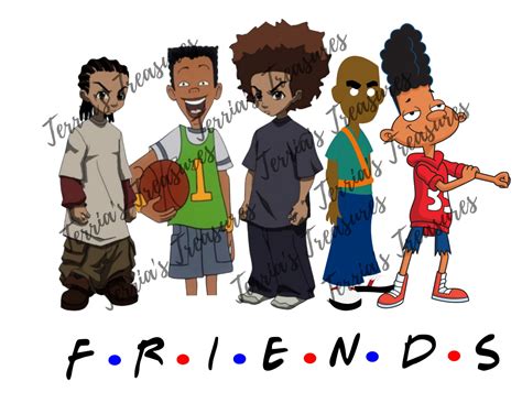 Black Cartoons-friends-males PNG File Only, Black History PNG, Black ...