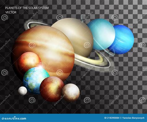 Planetas Del Sistema Solar Aislados Sobre Un Fondo Transparente