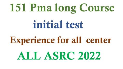 Pma Long Course Initial Test Preparation Pma Long Course