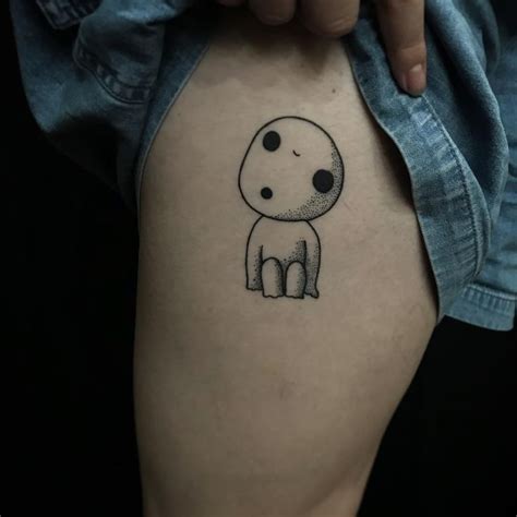 Simple Kodama tattoo | Ghibli tattoo, Princess mononoke tattoo, Tattoos ...