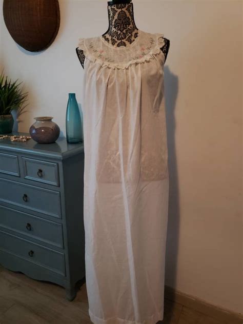 Vintage Sixties Cotton Nightgown By Barbizon Gem