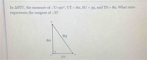 Solved In Delta Stu The Measure Of U Ut Su And Ts