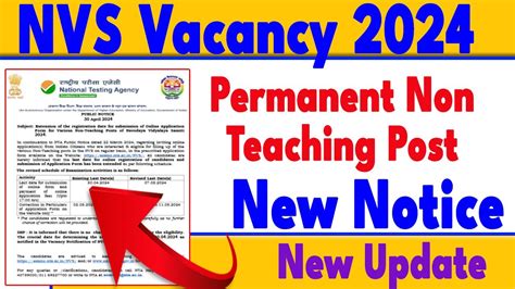 Nvs New Update Nvs Non Teaching Post Apply Date Extended Nvs