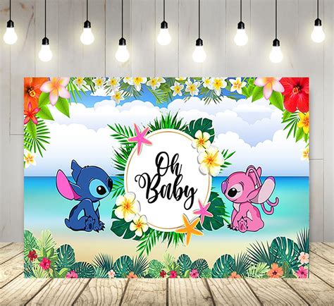 Amazon Stitch And Angel Gender Reveal Backdrop Summer Hawaii Oh