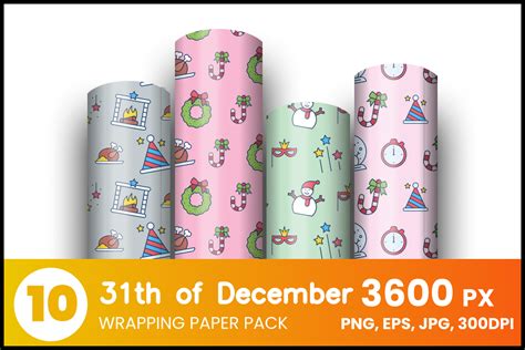 31th Of December Wrapping Paper Graphic By Fromporto · Creative Fabrica