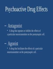 Understanding Psychoactive Drug Effects On Neurotransmission Course Hero