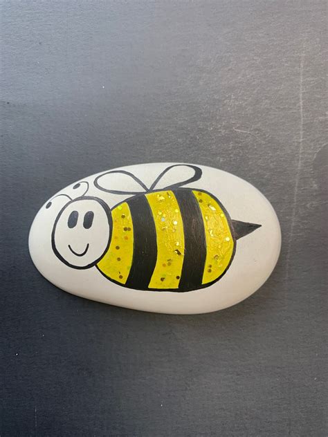 Bee Rocks Bee Painting Bee Painted Rock Bee Rock Painting - Etsy