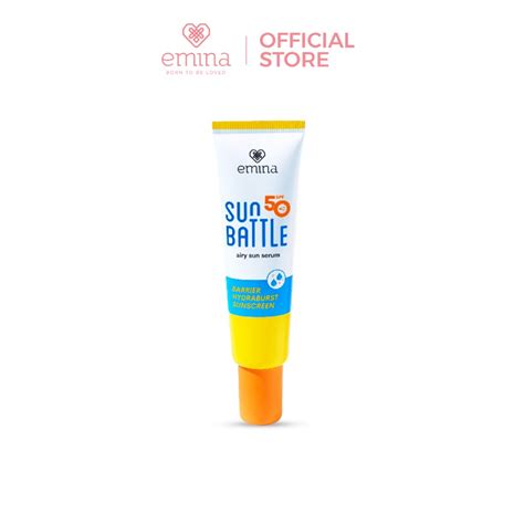 Emina Sun Battle SPF 50 Hydra Sunscreen Shopee Malaysia