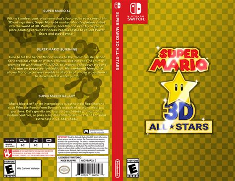 Super Mario 3D All-Stars Custom Box Art + Inside Cover : r/NintendoSwitchBoxArt