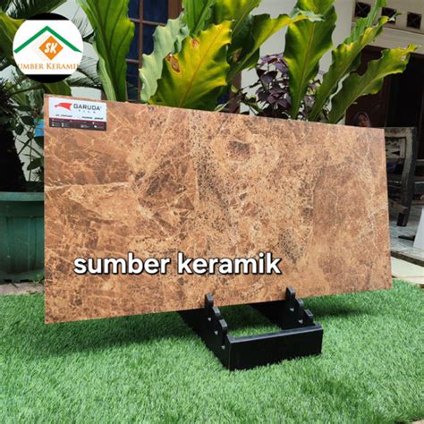 Jual Granite Lantai 60x120 Romano Brown GS129M68D Garuda Tile Kab