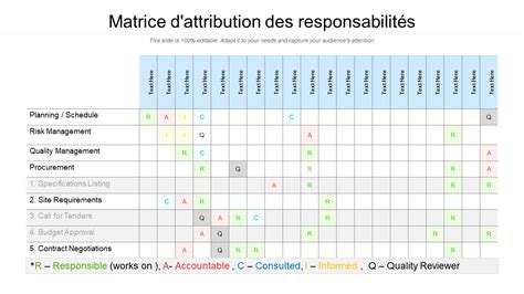 Top 5 des modèles de matrice de responsabilité avec des exemples et des