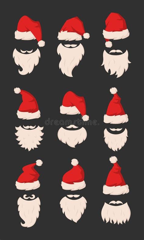 Hats Beards Santa Claus Stock Illustrations 245 Hats Beards Santa