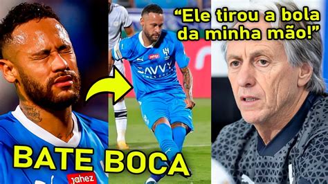 TRETA JORGE JESUS REVELA A BRIGA PESADA ENTRE NEYMAR E ELE NEYMAR