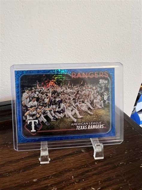 2024 TOPPS SERIES 2 498 Corey Seager Texas Rangers Carte Feuille Bleue