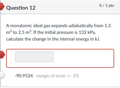 Solved A Monatomic Ideal Gas Expands Adiabatically From Chegg