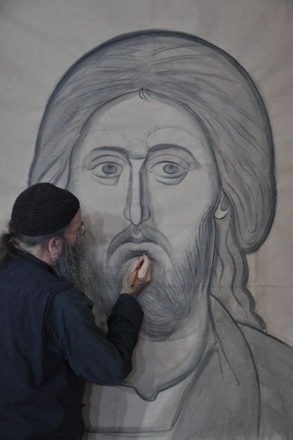 Dome Fresco Underway In Santa Rosa Ca Orthodox Arts Journal Jesus