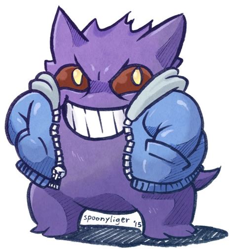 I Liked How The Pokemon Gengar Is Always Smiling Reminded Me Of Sans