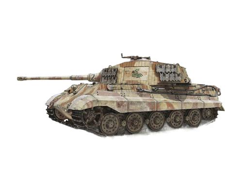 Czołg PzKpfw VI Ausf B Tiger II model DW35013 Das Werk 15242233701