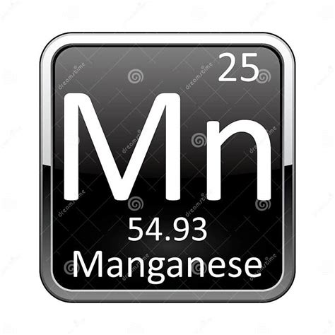 The Periodic Table Element Manganese Vector Illustration Stock Vector