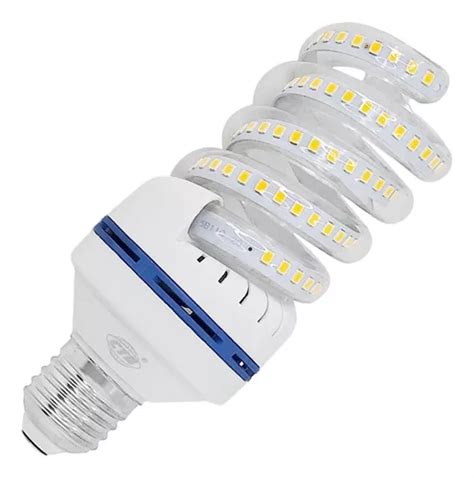 L Mpada Led Milho Espiral W Bivolt E Branco Quente Mercadolivre