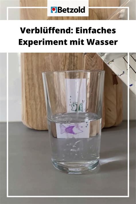 Spannendes Wasser Experiment Für Kinder Grundschule And Kindergarten