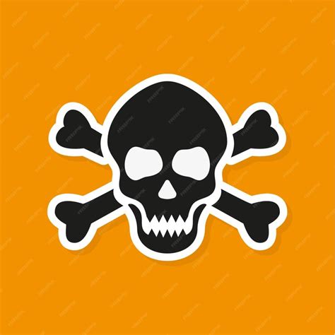 Premium Vector Skull And Crossbones Icon On White Background Vector