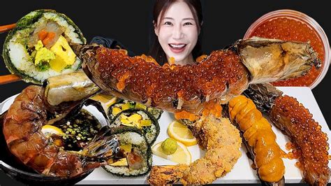 초호화 킹블랙타이거새우장 오마카세 먹방 asmr Soy Sauce Marinated Giant Tiger Shrimp