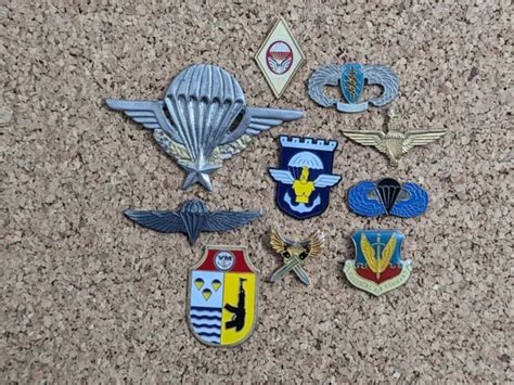 LOT 10 PIN S Lapel Insigne Brevet Militaire Commandos Parachutistes