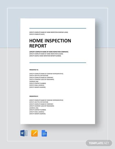 23 Sample Inspection Report Templates Docs Word Pages Free