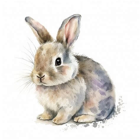 Premium Photo Watercolor Rabbit