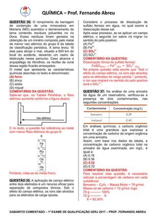 Gabarito comentado 1º Exame de Qualificação UERJ 2017 Prof Fernando