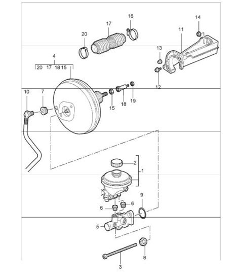 Brake Master Cylinder And Brake Booster 987 Boxster Boxster S 2005 08 Porsche Parts Diagrams