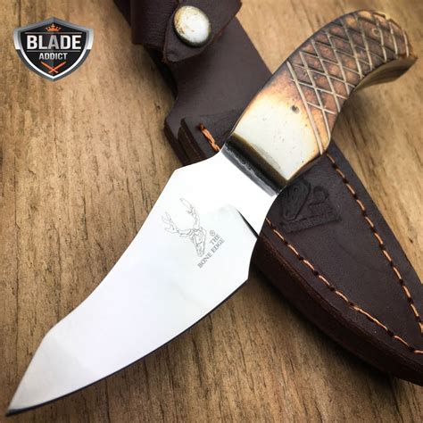 6 Bone Handle Fixed Blade Camping Hunting Bowie Skinner Knife Fishing