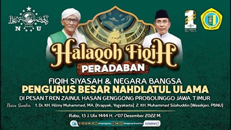 Live Halaqoh Fiqh Ushul Fiqh Pesantren Zainul Hasan Genggong