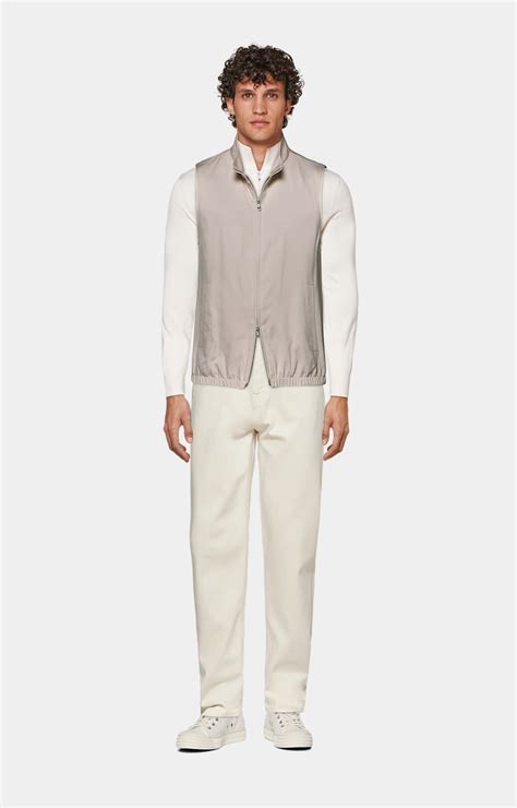 Off White Half Zip In Silk Wool Cashmere Suitsupply Us