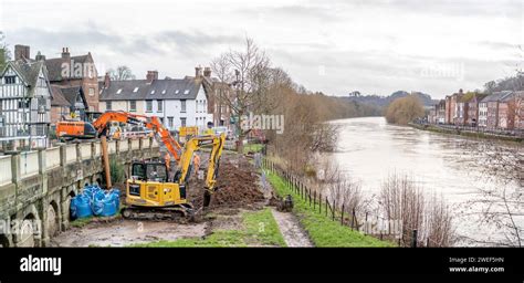 Bewdley UK 25th January 2024 Contractors Are Busy Installing The