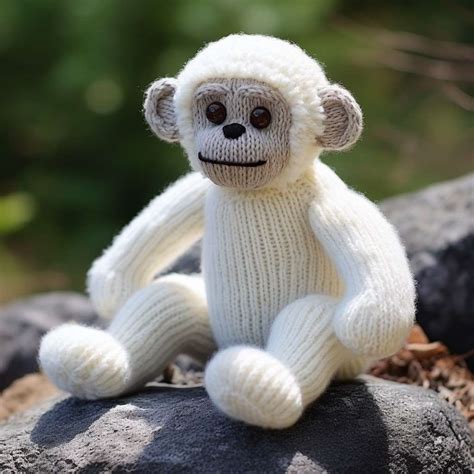 Cute White Monkey Knitted Stuffed Animal - PlushThis| Plushies ...