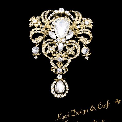 Crystal Brooch Pin Etsy