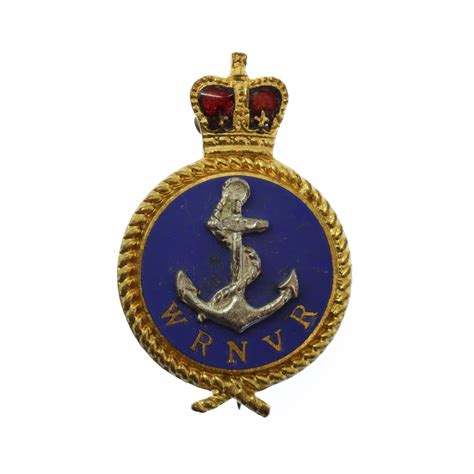 Women S Royal Naval Volunteer Reserve Wrnvr Enamelled Lapel Badge