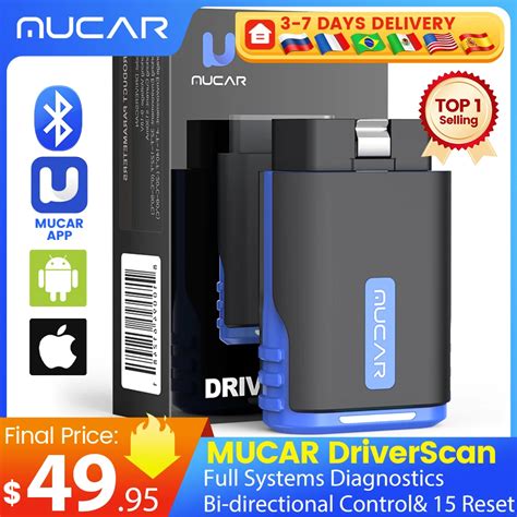 MUCAR DriverScan OBD2 Scanner Bluetooth Bi Directional Scan Tool OE