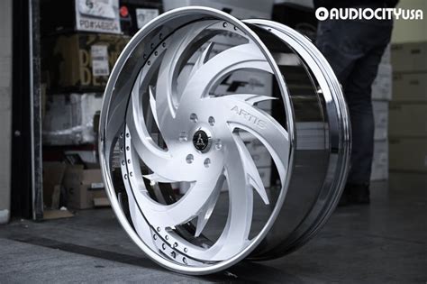 Artis Forged Wheels Spada Brushed Silver With Chrome Lip