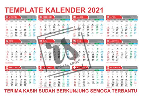 Template Kalender 2021 Lengkap Jawa Hijriyah Masehi Calendar Template 2021