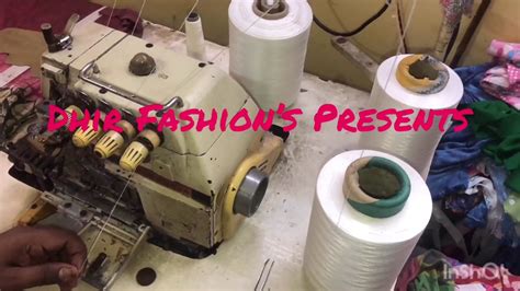 How To Put 4 Threads In Interlock Overlock Machine Youtube