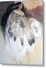 White Buffalo Calf Woman Metal Print By Pamela Mccabe Native American