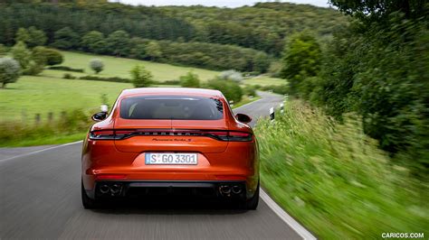 Porsche Panamera Turbo S 2021my Color Papaya Metallic Rear