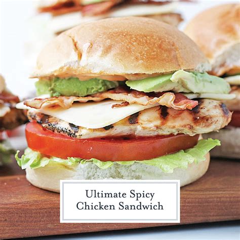 Spicy Chicken Sandwich Grilled Chicken With Chipotle Aioli Bacon