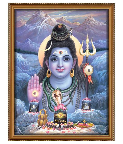 Radhika Arts Lord Shiva Painting With Frame Buy Radhika Arts Lord